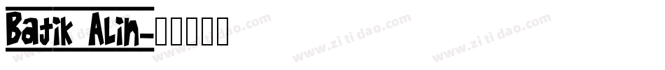 Batik Alin字体转换